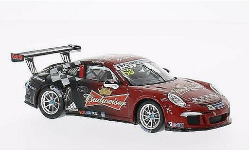 Porsche 911 GT3 Cup 1/43 Spark No.58 Budweiser PCCA 2014 coche miniatura