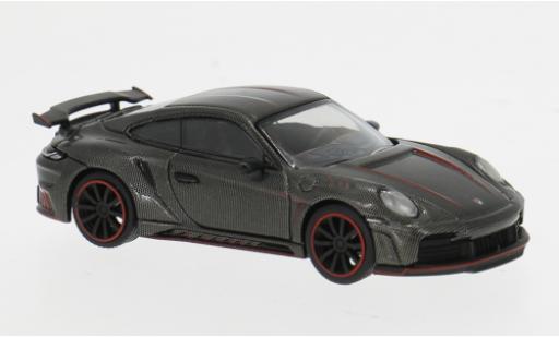 Porsche 992 S 1/64 Pop Race tinger GTR carbon/rojo 1:64 coche miniatura