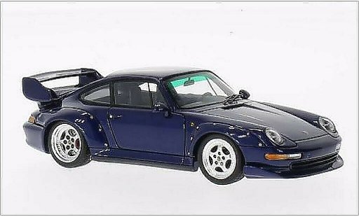 Porsche 911 Base 1/43 Spark GT metalico azul 1995 coche miniatura