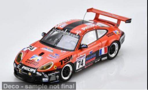 Porsche 996 GT3 1/43 Spark naranja/schwarz 24h Le Mans 2001 #74 L.Alphand/M.Ligonnet 1:43 coche miniatura