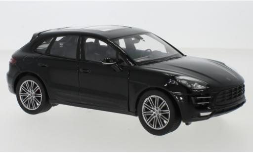 Porsche Macan Turbo 1/24 Welly schwarz 1:24 coche miniatura