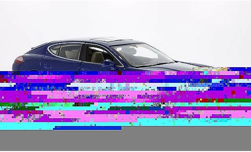Porsche Panamera Turbo 1/18 Maisto azul coche miniatura