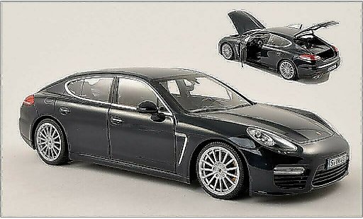 Porsche Panamera Turbo S 1/18 Minichamps metalico azul coche miniatura