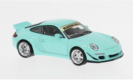 Porsche 997 RWB 1/64 Pop Race t&uuml;rkis 1:64 coche miniatura
