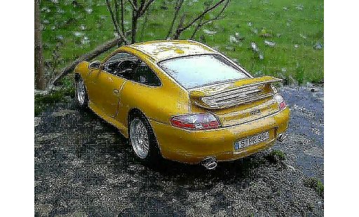 Porsche 911 GT3 1/18 Burago 99 amarillo coche miniatura