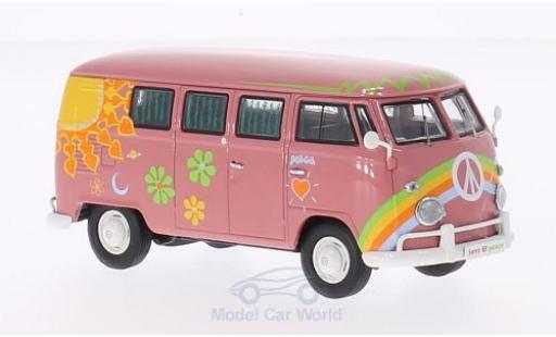 Coche miniatura Volkswagen T1 B 1/43 Premium ClassiXXs Bus rosa Flower Power Volkswagen T1 B 1/43 Premium ClassiXXs Bus rosa Flower Power coche miniatura
