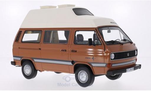 Coche miniatura Volkswagen T3 1/18 Premium ClassiXXs a Westfalia Joker marron/matt-blanco Hochdach ohne Vitrine Volkswagen T3 1/18 Premium ClassiXXs a Westfalia Joker marron/matt-blanco Hochdach ohne Vitrine coche miniatura