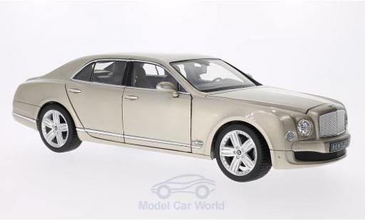 Bentley Mulsanne 1/18 Rastar metalico beige coche miniatura