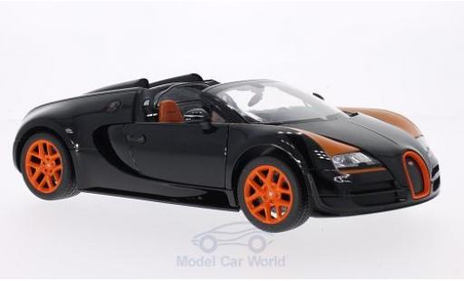 Bugatti Veyron Grand Sport 1/18 Rastar 16.4 Grand Sport Vitesse negro/naranja coche miniatura