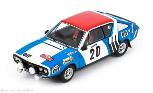 Renault 17 1/43 Spark Rally Monte Carlo 1975 #20 J.F.Piot/J.De Alexandris 1:43 coche miniatura