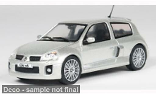 Coche miniatura Renault Clio V6 Phase 2 silber 2004 1/43 Solido