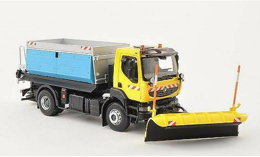 Renault Kerax Base 1/43 Norev amarillo Streufahrzeug con Schneepflug 2008 coche miniatura