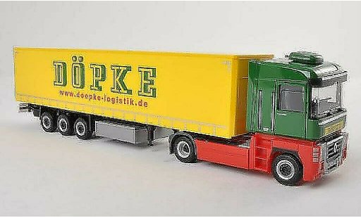 Renault Magnum Base 1/87 Herpa Dopke Spedition Gardinenplanen-SZ coche miniatura