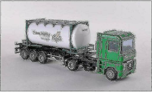 Renault Magnum Base 1/87 AWM Swapbody-SZ Trans Marka coche miniatura