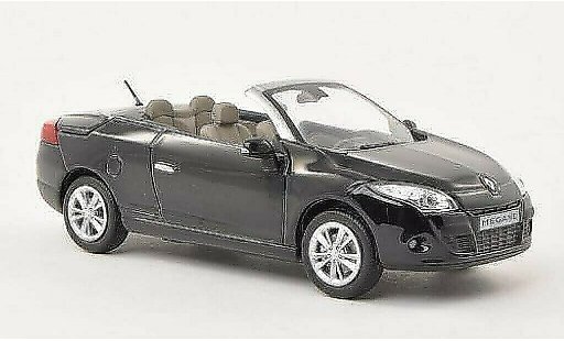 Renault Megane Coupe Cabriolet 1/43 Norev Descapotable negro 2009 coche miniatura