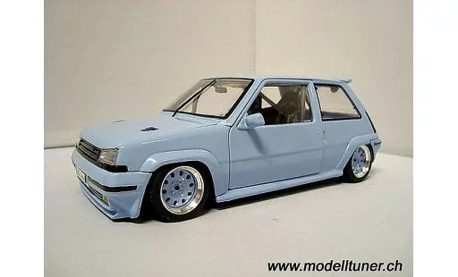 Renault 5 Turbo 1/18 Norev GT azul jantes 13 pouces coche miniatura