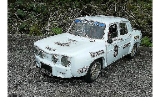 Renault 8 Gordini 1/18 Solido blanco jantes larges et kit carrosserie dinacar coche miniatura