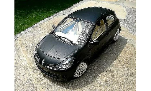 Renault Clio 3 RS 1/18 Solido noir mat jantes c4 wrc coche miniatura