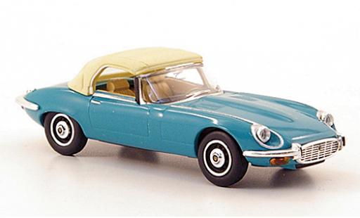 Coche miniatura Jaguar E-Type 1/87 Ricko Roadster türkis 1971 Verdeck fermé sans Vitrine Jaguar E-Type 1/87 Ricko Roadster türkis 1971 Verdeck fermé sans Vitrine coche miniatura