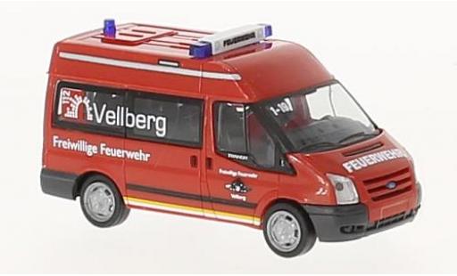 Ford Transit 1/87 Rietze Feuerwehr Vellberg 2006 coche miniatura