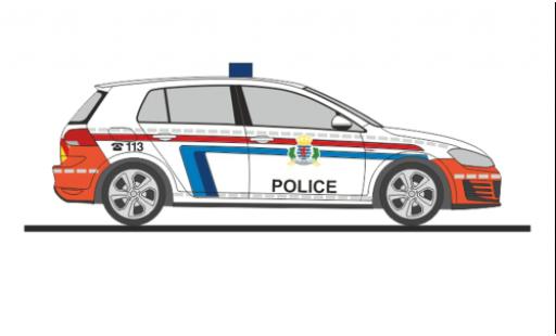 Volkswagen Golf 1/87 Rietze VII GTI Police (LU) coche miniatura