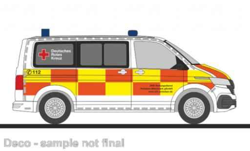 Volkswagen T6 1/87 Rietze .1 bus DRK services de secours Potsdam - Mittelmark coche miniatura