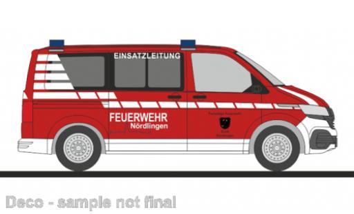 Coche miniatura Volkswagen T6 1/87 Rietze .1 bus pompiers Nördlingen Volkswagen T6 1/87 Rietze .1 bus pompiers Nördlingen coche miniatura
