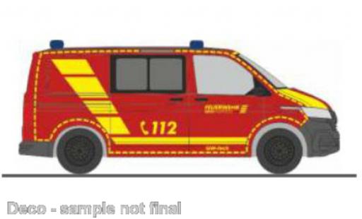 Coche miniatura Volkswagen T6 1/87 Rietze .1 bus pompiers Wuppertal Volkswagen T6 1/87 Rietze .1 bus pompiers Wuppertal coche miniatura