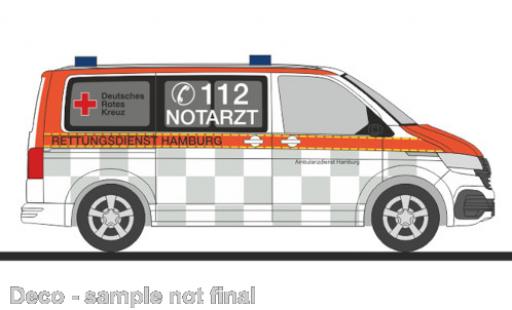 Volkswagen T6 1/87 Rietze .1 DRK Ambulanzdienst Hamburg coche miniatura