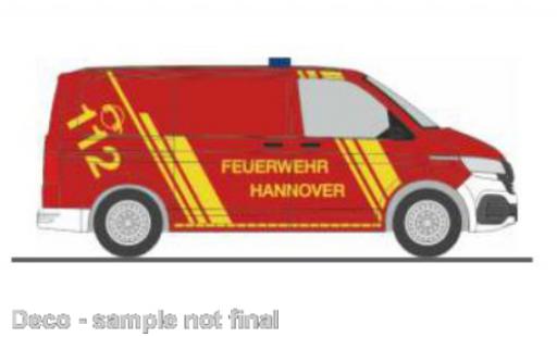 Coche miniatura Volkswagen T6 1/87 Rietze .1 fourgon pompiers Hannover Volkswagen T6 1/87 Rietze .1 fourgon pompiers Hannover coche miniatura