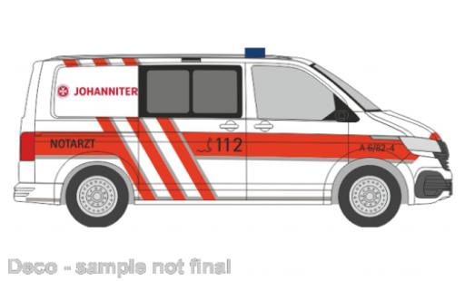 Volkswagen T6 1/87 Rietze .1 la Johanniter Stuttgart coche miniatura