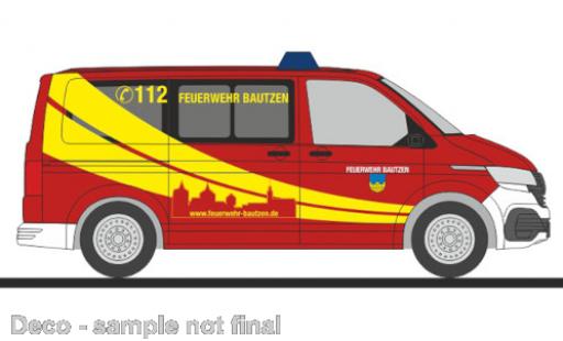 Coche miniatura Volkswagen T6 1/87 Rietze .1 pompiers Bautzen Volkswagen T6 1/87 Rietze .1 pompiers Bautzen coche miniatura
