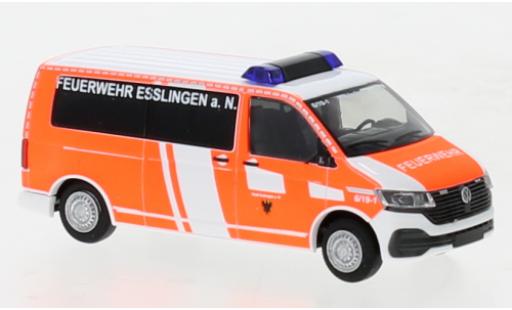 Coche miniatura Volkswagen T6 1/87 Rietze .1 pompiers Esslingen am Neckar Volkswagen T6 1/87 Rietze .1 pompiers Esslingen am Neckar coche miniatura