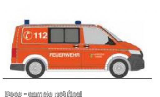 Coche miniatura Volkswagen T6 1/87 Rietze .1 pompiers Landkreis Kassel Volkswagen T6 1/87 Rietze .1 pompiers Landkreis Kassel coche miniatura