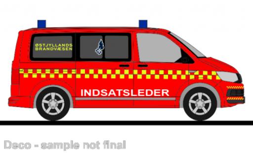 Volkswagen T6 1/87 Rietze bus Ostjyllands Brandvaesen (DK) coche miniatura