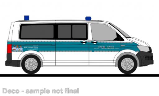 Volkswagen T6 1/87 Rietze bus police Rheinland Pfalz coche miniatura