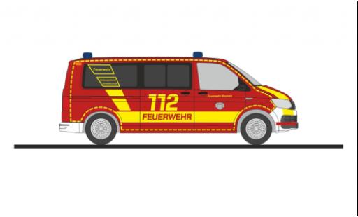 Coche miniatura Volkswagen T6 1/87 Rietze bus pompiers Bocholt Volkswagen T6 1/87 Rietze bus pompiers Bocholt coche miniatura