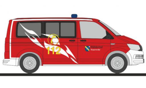 Coche miniatura Volkswagen T6 1/87 Rietze bus pompiers Bühlertal Volkswagen T6 1/87 Rietze bus pompiers Bühlertal coche miniatura