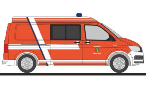 Coche miniatura Volkswagen T6 1/87 Rietze bus pompiers Cadolzburg Volkswagen T6 1/87 Rietze bus pompiers Cadolzburg coche miniatura