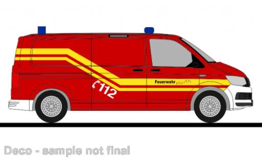 Coche miniatura Volkswagen T6 1/87 Rietze bus pompiers Hürth Volkswagen T6 1/87 Rietze bus pompiers Hürth coche miniatura