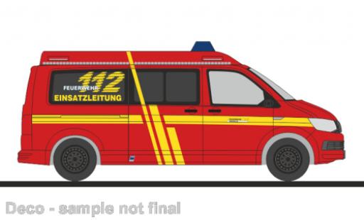 Coche miniatura Volkswagen T6 1/87 Rietze bus pompiers Krefeld Volkswagen T6 1/87 Rietze bus pompiers Krefeld coche miniatura