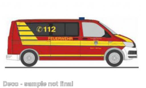 Coche miniatura Volkswagen T6 1/87 Rietze bus pompiers Meiningen Volkswagen T6 1/87 Rietze bus pompiers Meiningen coche miniatura