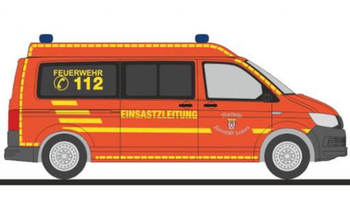 Coche miniatura Volkswagen T6 1/87 Rietze bus pompiers Siegburg Volkswagen T6 1/87 Rietze bus pompiers Siegburg coche miniatura