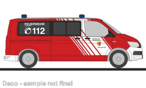 Coche miniatura Volkswagen T6 1/87 Rietze bus pompiers Sonthofen Volkswagen T6 1/87 Rietze bus pompiers Sonthofen coche miniatura