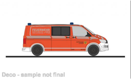 Coche miniatura Volkswagen T6 1/87 Rietze demi bus pompiers Gelnhausen West Volkswagen T6 1/87 Rietze demi bus pompiers Gelnhausen West coche miniatura