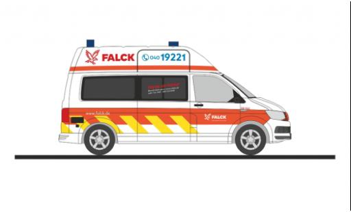 Volkswagen T6 1/87 Rietze Falck services de secours Hamburg coche miniatura