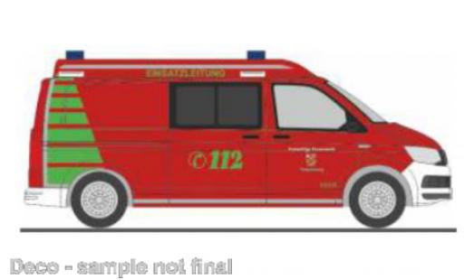Coche miniatura Volkswagen T6 1/87 Rietze pompiers Petersberg Volkswagen T6 1/87 Rietze pompiers Petersberg coche miniatura