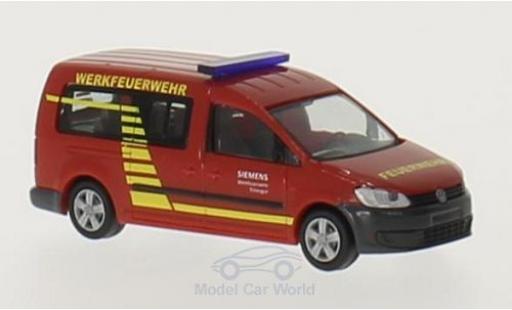 Volkswagen Caddy 1/87 Rietze Maxi Werkfeuerwehr Siemens Erlangen coche miniatura