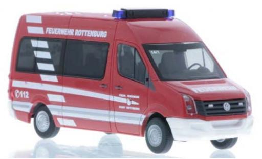 Volkswagen Crafter 1/87 Rietze Bus Feuerwehr Rottenburg 2011 coche miniatura