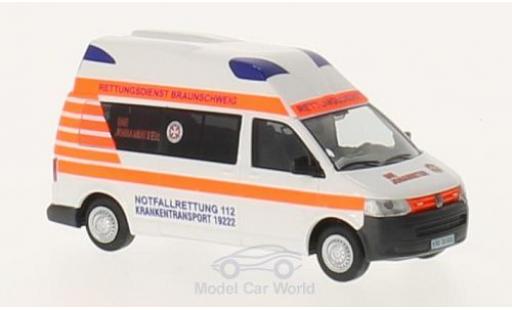 Volkswagen T5 1/87 Rietze Ambulanz Mobil Hornis Silver Die Johanniter Braunschweig coche miniatura